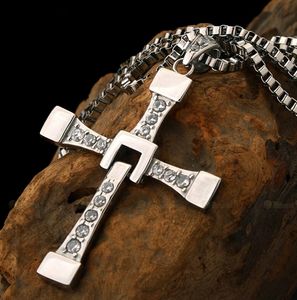 2017 Most Fire Jewelry S925 Standard Silver The Fate of Furious Cross Pendant Necklace Man Best Gift Fast and The Furious