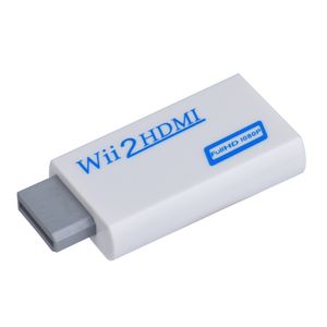 Wii till nav Adapter Converter 3.5mm Audio Wii2HDMI Videoutgång för HDTV Monitor Support 720P 1080p