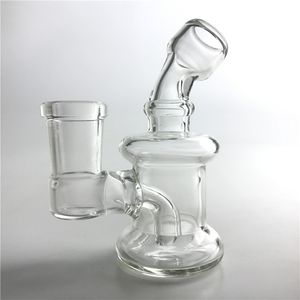 3,2-Zoll-Minibong aus klarem, dickem Glas mit 10 weiblichen und 14 weiblichen Recycler-Becherbongs aus berauschendem Glas zum Rauchen