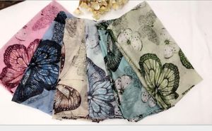 Venda direta de fábrica Novo animal impressão Longo lenço grande borboleta cachecol lenço moda shawls infinder lenço para as mulheres meninas