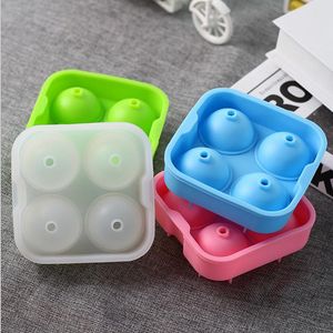 4 Grande Esfera Moldes Bar Bebida Uísque Grande Bola Redonda ice Brick Cube Criador Mould Mold Ice Balls Bandeja DHL livre