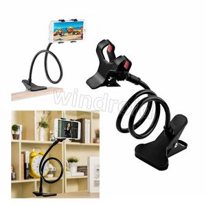 Long Arm Universal Dwa klipy Moblie uchwyt telefonu Bed Desktop Moblie Stand 80 CM Elastyczny rozkładany wspornik 360 stopni