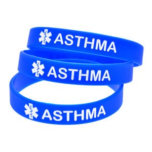 1PC Asthma Silicone Rubber Wristband Ink Filled Logo Carry This Message As A Reminder in Daily Life