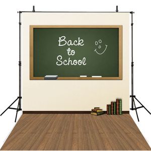 Student Graduation Season Backdrop Vinyl Blackboard Books Back to School Children Kids Photo Backdrops with Wooden Floor