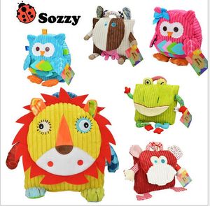 25cm kids School Bag Lovely Cartoon Animals Backpacks Baby Plush Shoulder Bag Schoolbags Toddler Snacks Book Bag Kids Christmas Gift