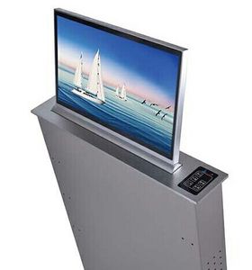 Versteckter 17-24-Zoll-LCD-Lift-Computermonitor für Konferenzsysteme mit Steckdosen für Mikrofon und Monitor im Großhandel
