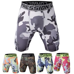 Wholesale 2017 Men's Fitness Training Camouflage Shorts Quick Dry Sweat Breathable Running Compressed Pants Gym Essential Supplies