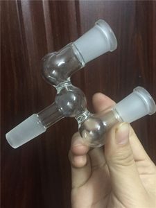 Drop-Down-Dropdown-Doppeladapter Glas 14 mm Stecker auf Twin 14 Buchse 18 mm Stecker auf Twin 18 Buchse für Glasbong