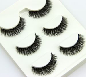 3 пары /наборной ресницы носки 3D Cross Lose False Lashes Extension Maving Natural Long Fake Plastic Hettle Stems