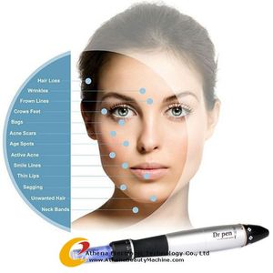 Elétrica Auto Micro Selo Derma Pen 6 Spikes Modelo Auto Skincare Beleza Motorizada anti againg e rugas microneedle para uso do salão de beleza