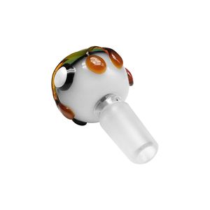 Green Elf Ball Shape Glass Bowl for Hookah - Fits 14mm Male Joint Bowls, Unique Smoking Accessory