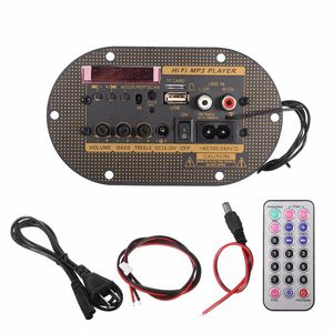 Freeshipping 220V / 12V / 24V Bil Bluetooth Subwoofer Hi-Fi Bass Amplifier Board Audio TF USB kraftfull chockerande