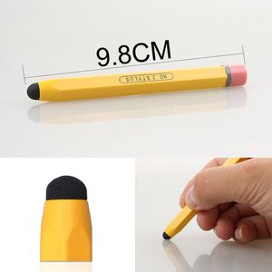 Uniwersalny Retro Pencil Stylus Pen Dla IPAD Iphone Samsung Tablet PC Smart Phone Ekran Dotykowy Dotykowy Pen Długopis Długopis Żółty