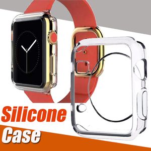Apple Watch Ultra SE Serisi 8 7 49mm 41mm 45mm 40mm 44mm İnce Şeffaf Kristal Temiz TPU Şok geçirmez kauçuk silikon kapak Cilt