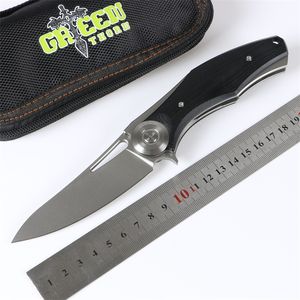 Green thorn Board Black + shirogorov G10 titanium handle D2 blade bearing folding knife, outdoor hunting knife, fruit knife, EDC