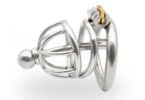 Latest Design Stainless Steel Male Chastity Device Belt Adult Cock Cage With Curve Cocks Ring Urethral Catheter BDSM Sex Toys