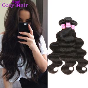 Cosy Unprocessed Peruvian Hair Body Wave Bundles Unprocessed Hair Bundle Deals 100 Human Hair Sew In Extensions Peruvian Body Wave Weft