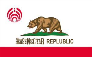 California Bassnectar Republic Flag 3ft da 5ft 100D bandiere in poliestere e banner