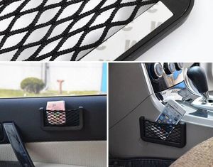 Carro Net Bag Organizador Redes Nets 15X8 cm Bolsos Automotivos Com Adesivo Visor Car Syling Saco De Armazenamento para ferramentas de telefone Móvel
