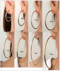 Large Round Circle Hoop Huggies Fashion Trends DJ Night Club Nude Smooth Surface Loops Earrings Ear Hook for Sale