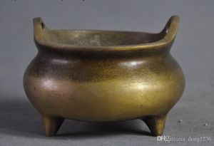 İşaretli Eski Çin Çin budizm tapınağı bronz bakır tütsü burner Buhurluk