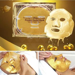 Cheap wholesale Gold Bio-Collagen Facial Mask Face Mask Crystal Gold Powder Collagen Facial Mask Moisturizing Anti-aging 24k Gold Masks