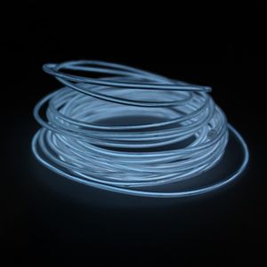 Decoração de dança el cor branca diâmetro 1mm comprimento 50m luz neon lumious tempo de longa vida el fio brilhante el (sem inversor)