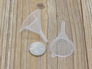 100pcs/lot Free Shipping Clear white mini plastic funnel Suit For perfume oil liquid Home tools