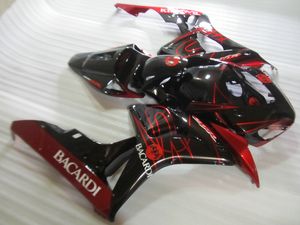 Injektionsgjutna Fairings för Honda CBR1000RR 06 07 Vin Röd Svart Bodywork Fairing Kit CBR1000RR 2006 2007 OT29