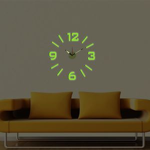 卸売 - 革新的なDIYウォールクロックホームデコレーションウォールクロック明るい時計