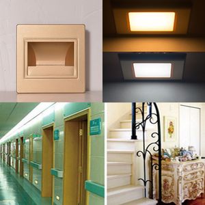 85-265V LED Wall Plinth Recessed Stairs Step Lights 1.5W Hotel Bathroom Baby Bedroom Footlight LED Night Meeting Room Hallway Porch Lamps