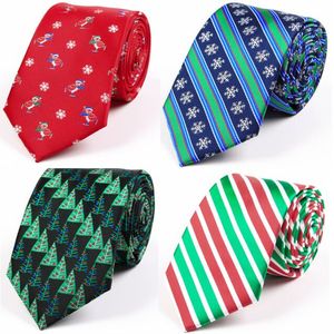 Christmas neck tie 11 color 145*7.5cm Jacquard necktie X-mas necktie Men's arrow Polyester Tie for Christmas gift free TNT Fedex