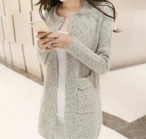 Wholesale-2016 New Autumn Women Casual Long Sleeve Cardigans Cardigans Crochet Ladies Swits