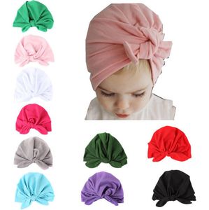 赤ちゃん子供冬の秋の帽子のファッション結び目のウサギの耳の柔らかい綿の帽子の少年の女の子の豆のイスラム教徒のボヘミアのキャップカラフルなドロップドロップ