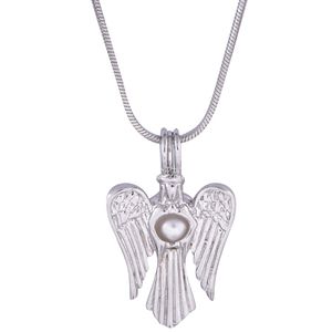 Moda Perły Klatki Wisiorki Openwork Angel Wings Otwarcie Pływające Klatki Mocowane Charms Fit Neckalices Bransoletki Do Biżuterii Dostawcy Dostawcy