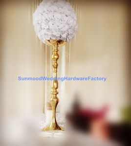 High quality sliver or gold iron Flower Ball Metal stand Wedding table Centerpieces