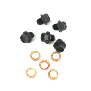 5 Sets Oil Drain Plug Bolt Screw Crush Washers Gaskets 11026-01M02 for Teana Tiida Qashqai