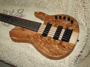 Yüksek Kalite Özel Doğal 6 Strings Bas Gitar SıCAK SATıŞ tek parça vücut OEM mevcut ücretsiz kargo