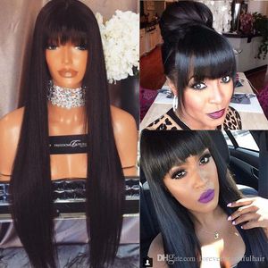Brazilian Straight Lace Front Human Hair Wigs For Women Pre Plucked x4 x4 x6 Transparent HD Lace Frontal Wig