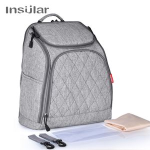 Insular Brand Large Capacity Mommy Diaper Bag Backpack Fashion Baby Diaper Backpack Mom Bag on Sale