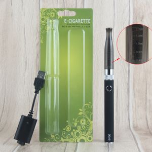 Ego Evod H2 Atomizer Elektroniczny Papieros Ładowarka USB Vaporizer Single Starter Blister Pack Zestaw z 650 900 1100MAH 510 Nici Vape Battery