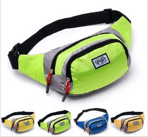 50 sztuk 2017 Unisex Torba Podróży Handy Piesze Wycieczki Sport Fanny Pack Pasek Pasek Zip Pure Color Multi Funkcja Torby w talii