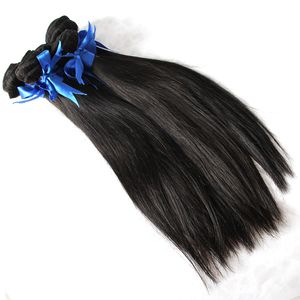 Weave buntar Straight Remy Human Hair Weaving Extensions 500g 5PCS 100% Human Hair Weave Naturlig Svart Färg 1B