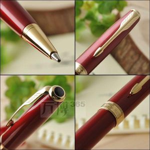 Parker Ballpoint Pen 무료 배송 촉진 금속 금색 골드 클립 고품질 선물 재료 Escolar Caneta