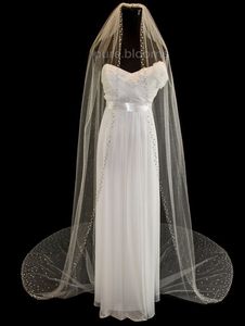 3M Katedra White Ivory Wedding Veil Crystal Welony ślubne z grzebieniem 1t