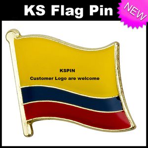 Wholesale free shipping colombia resale online - Colombia Flag Badge Flag Pin a KS
