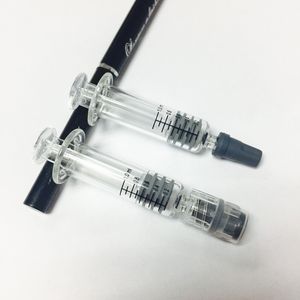 1ml Luer Lock Luer Head Glass Syringes with Measurement Mark Slim Syringe Accessory for Thick Oil Vaporizer Cartridges