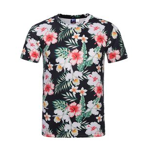Wholesale Japanese men's t-shirt digital printing 3d short t shirt teen large size couple T-shirt Funny neutral flower short-sleeved