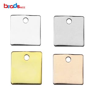 925 Sterling Silver Stamping Blanks Square Tag Square Blank Personalizza Stamping Jewelry Finding ID 34867