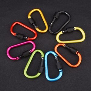 bold 8CM belt lock, D type mountaineering quick hanging nut aluminum alloy knapsack buckle